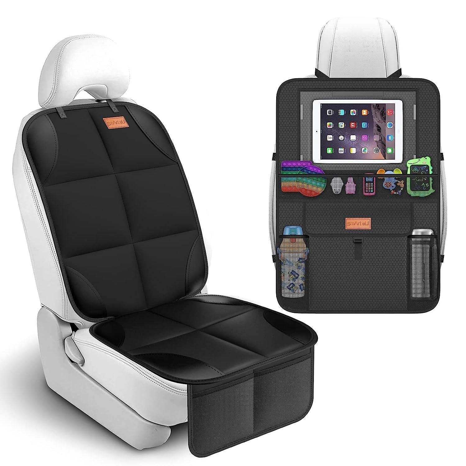 SMART ELF Car Seat Protector With Backseat Car Organizer