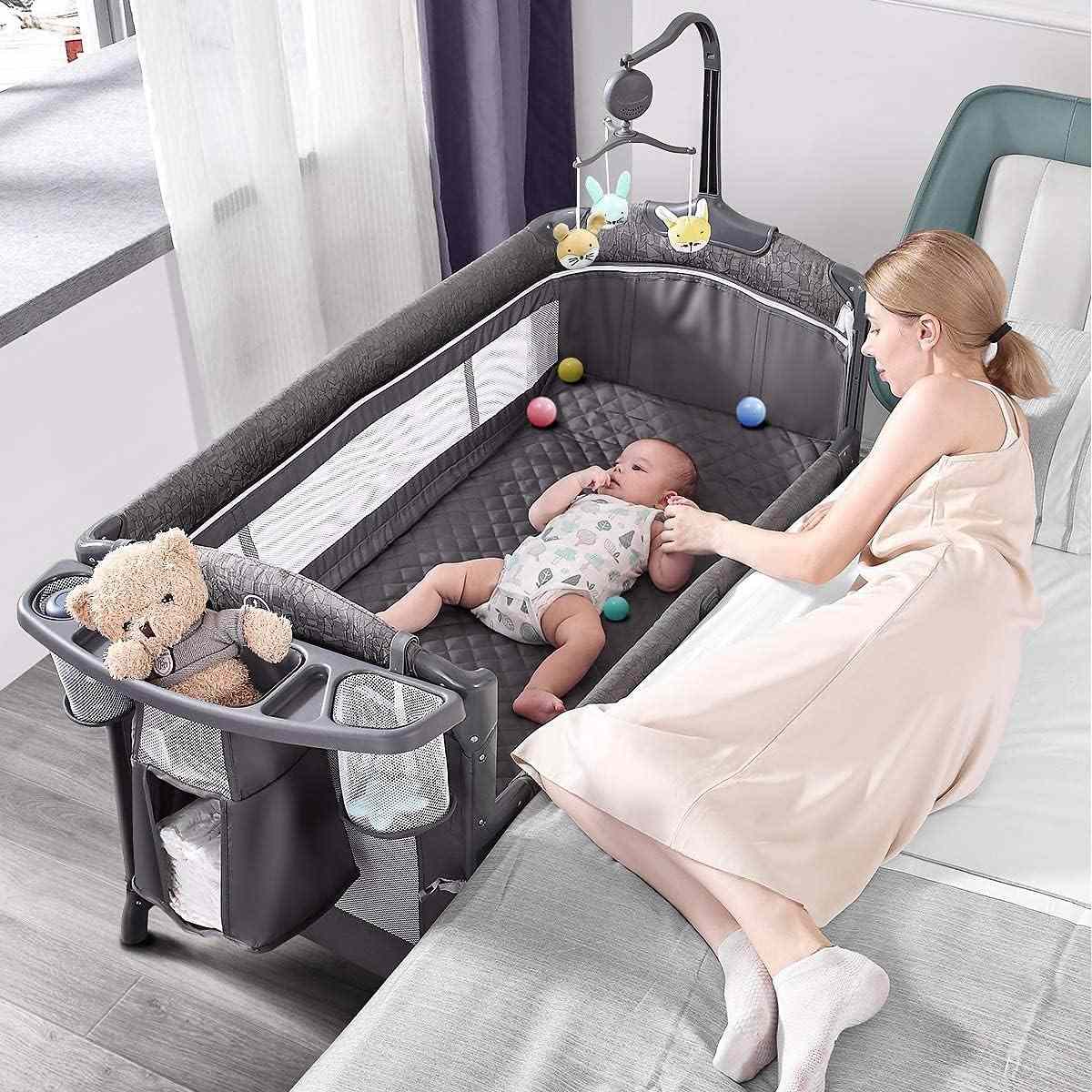 ADOVEL Baby Bassinet Bedside Crib