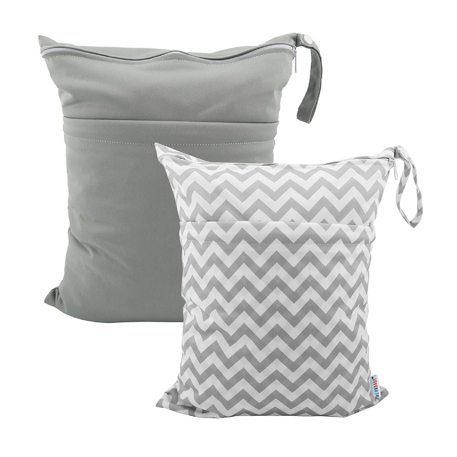 10. ALVABABY 2pcs Cloth Diaper Bags - Best Value