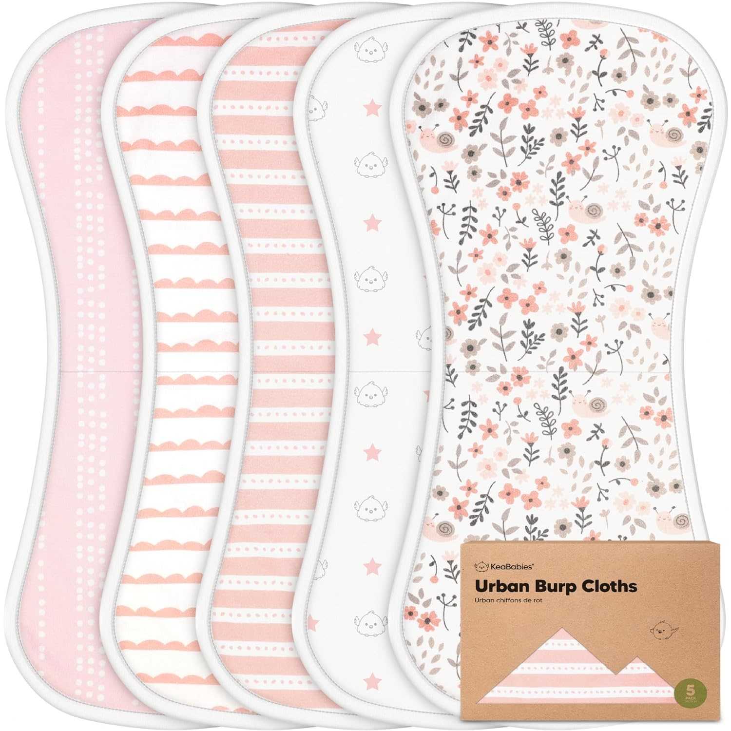 KeaBabies Organic Burp Cloths