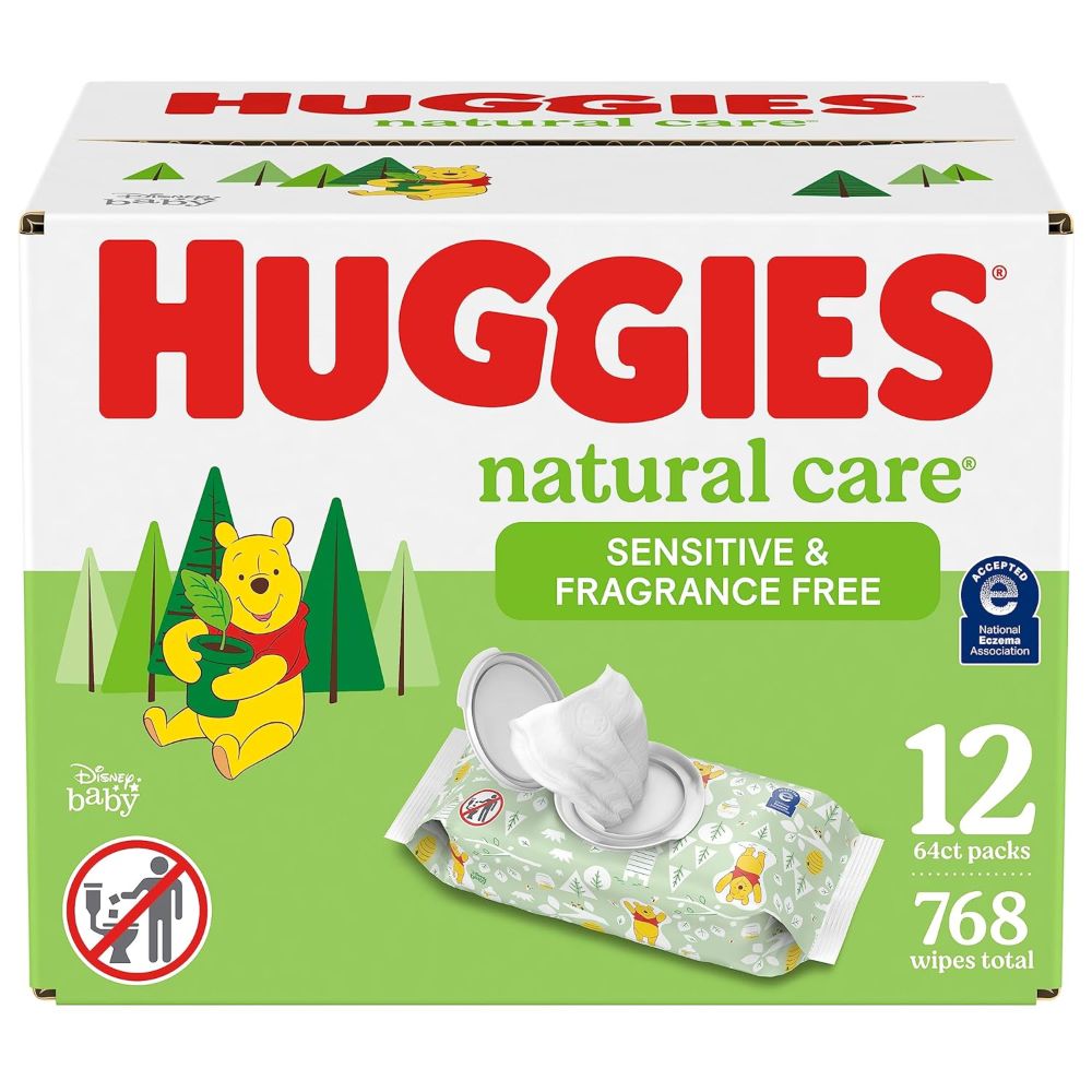 huggies natural care sensitive baby wipes - our top pick