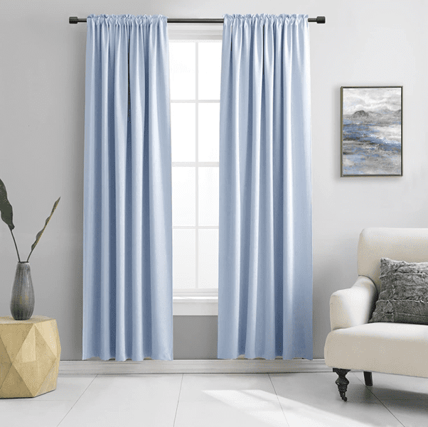 DONREN Baby Blue Window Treatment