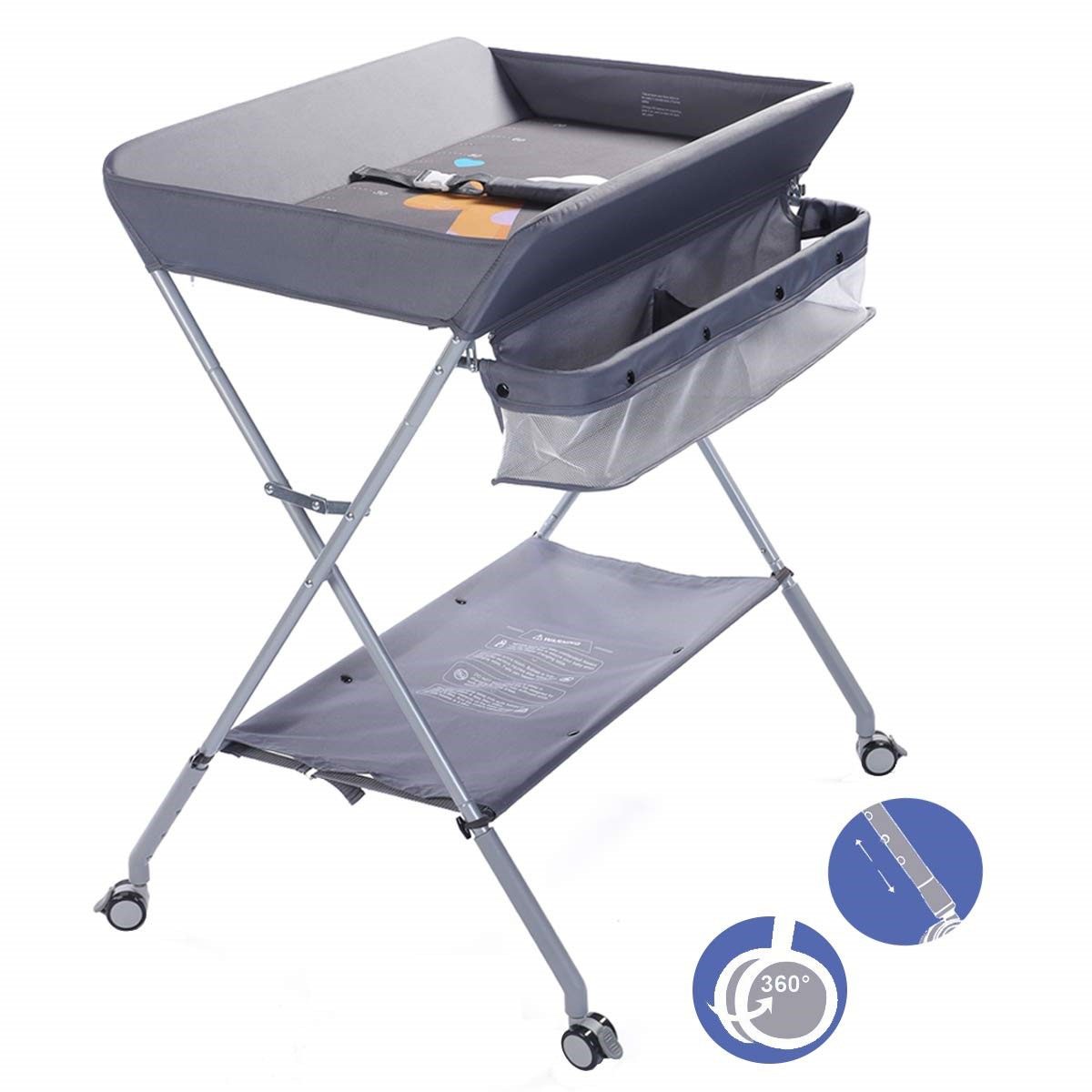 EGREE Baby Diaper Changing Station With Wheels