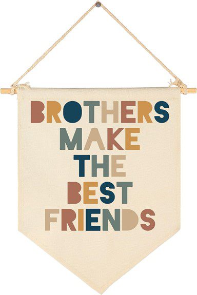 FYSIA Brothers Make The Best Friends Wall Sign Decor