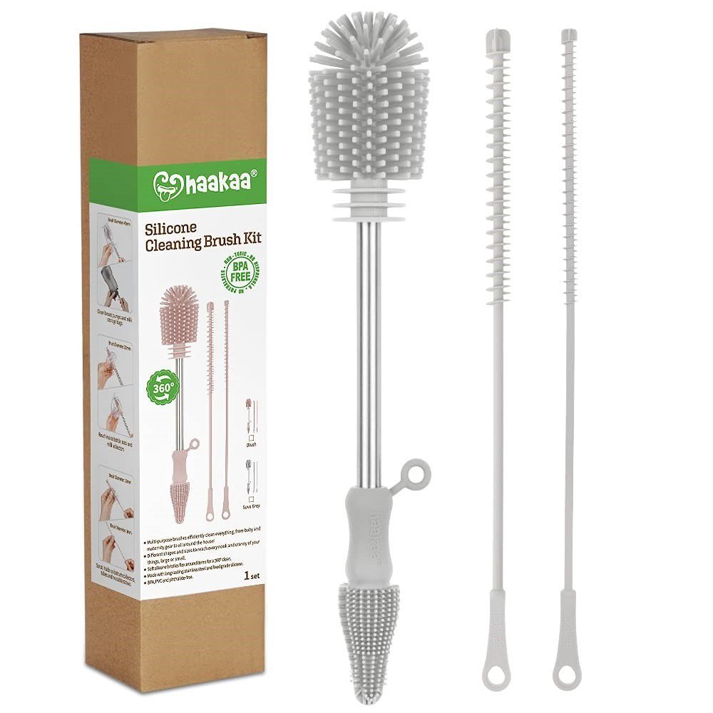 Haakaa Baby Bottle Brush Kit