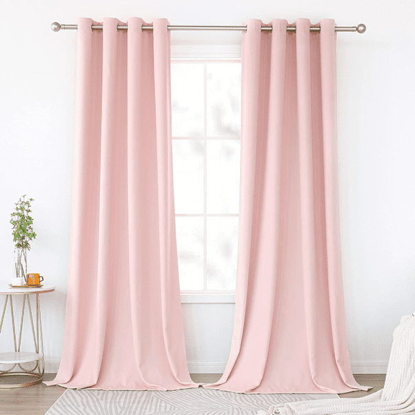 KEQIAOSUOCAI Baby Pink Curtain