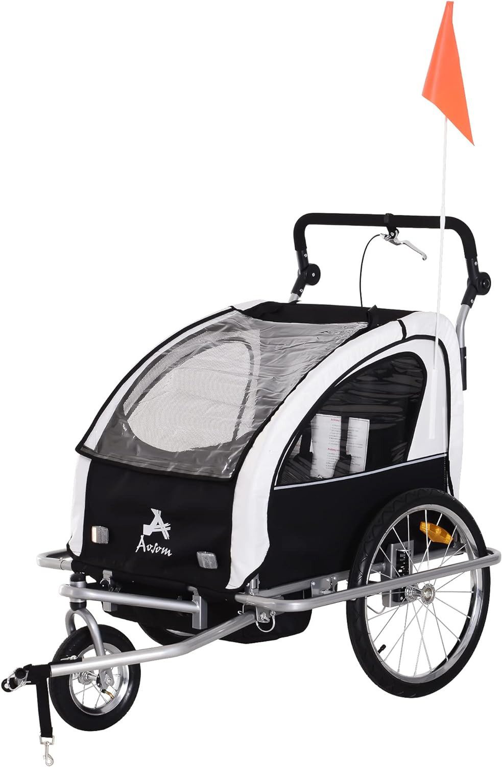 Aosom Elite 360 Swivel Double Child Trailer