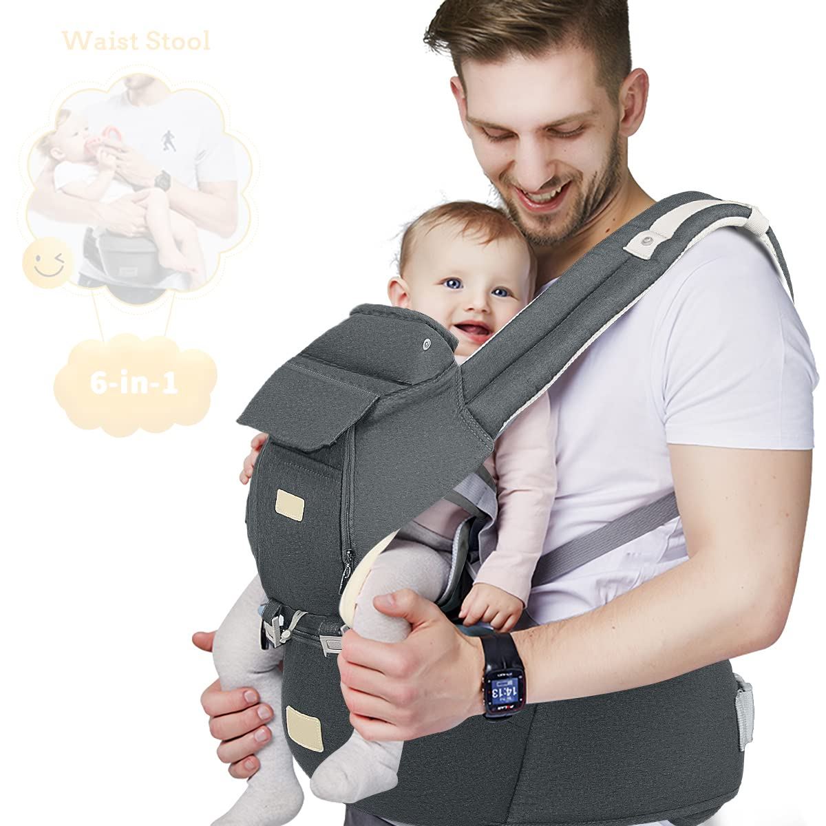 FRUITEAM 6-in-1 Baby Carrier
