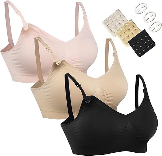 HOFISH 3 Pack Seamless Nursing Bras