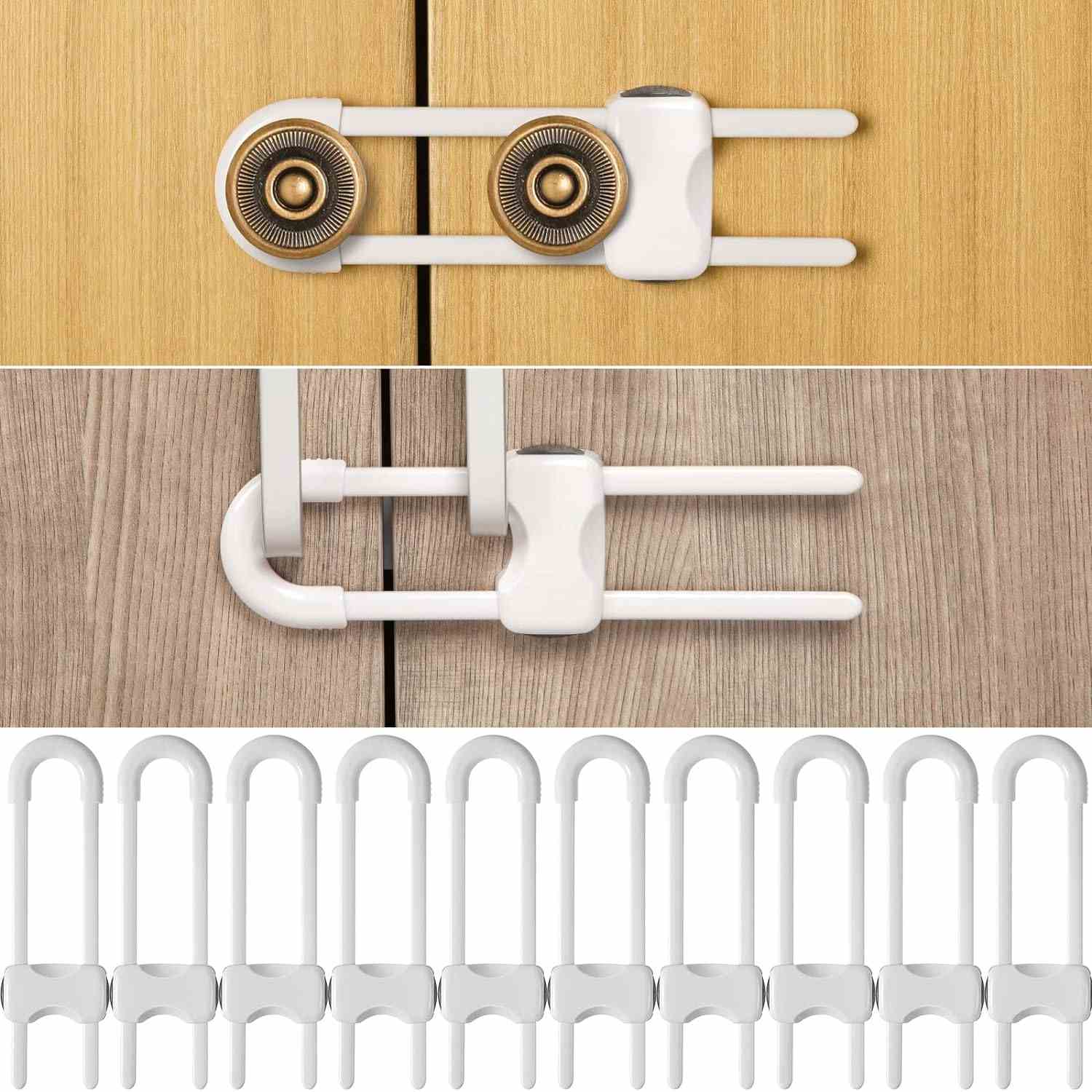 Jetec 10 Pieces Cabinet Locks for Babies