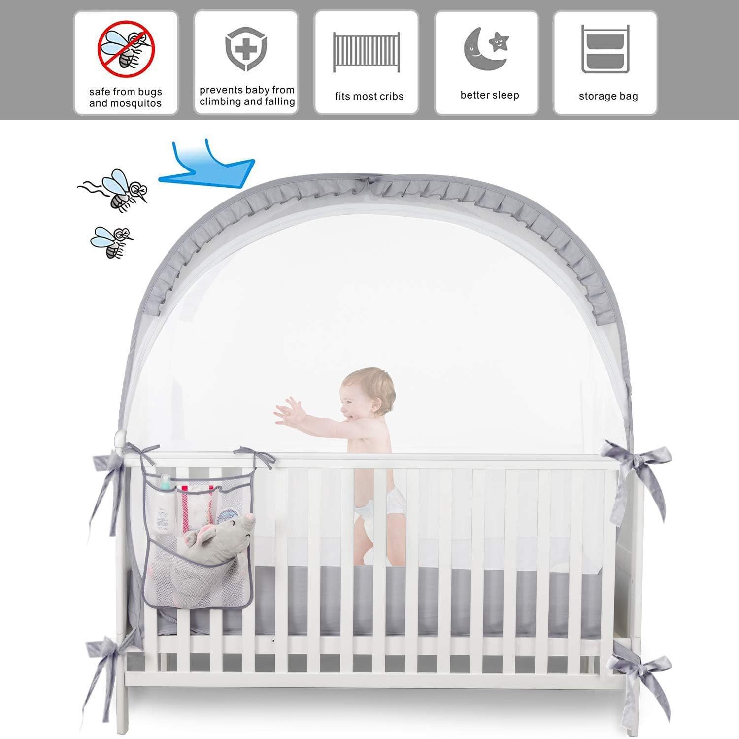 ZXPLO Baby Safety Crib Tent