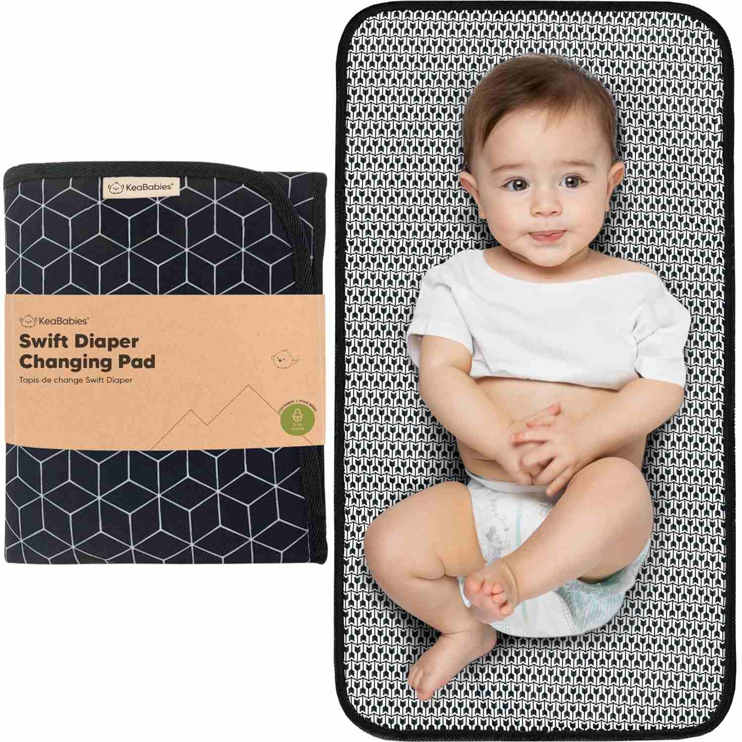 KeaBabies Portable Diaper Changing Pad