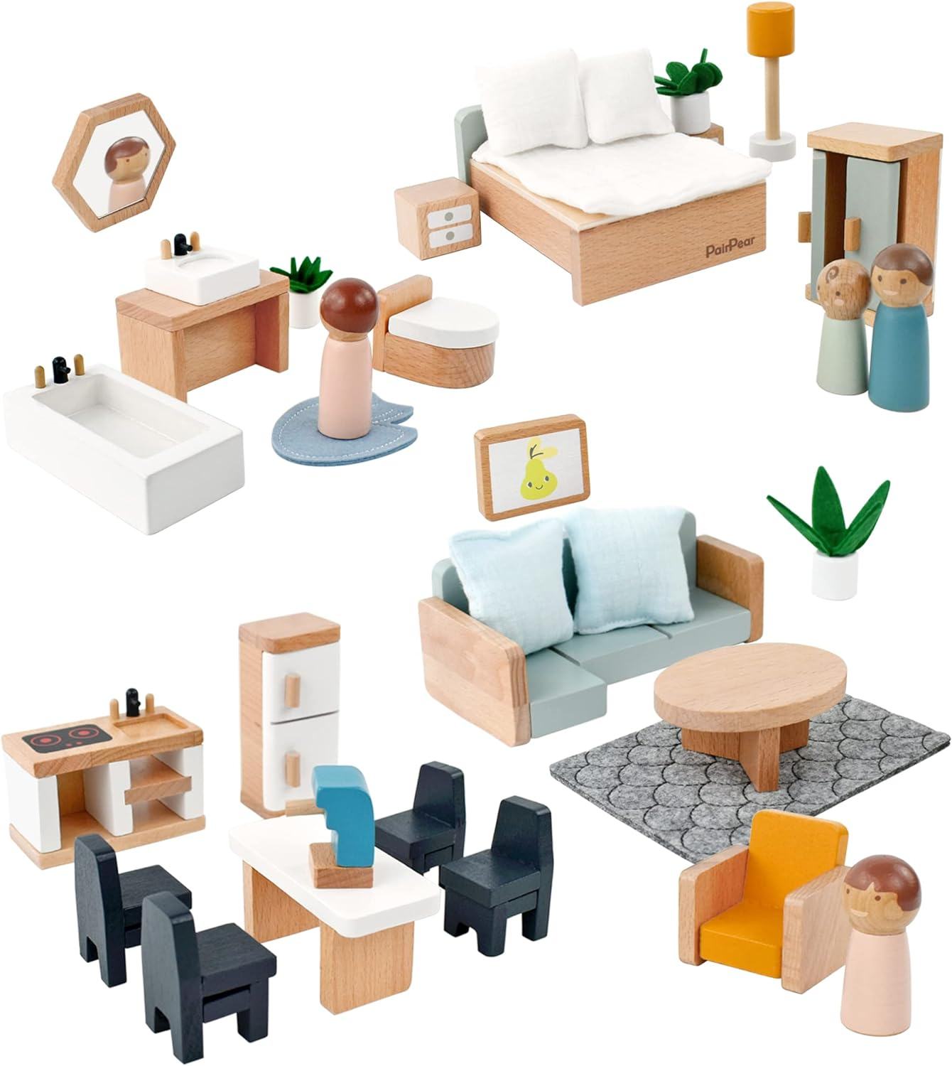 PairPear Wooden Dollhouse