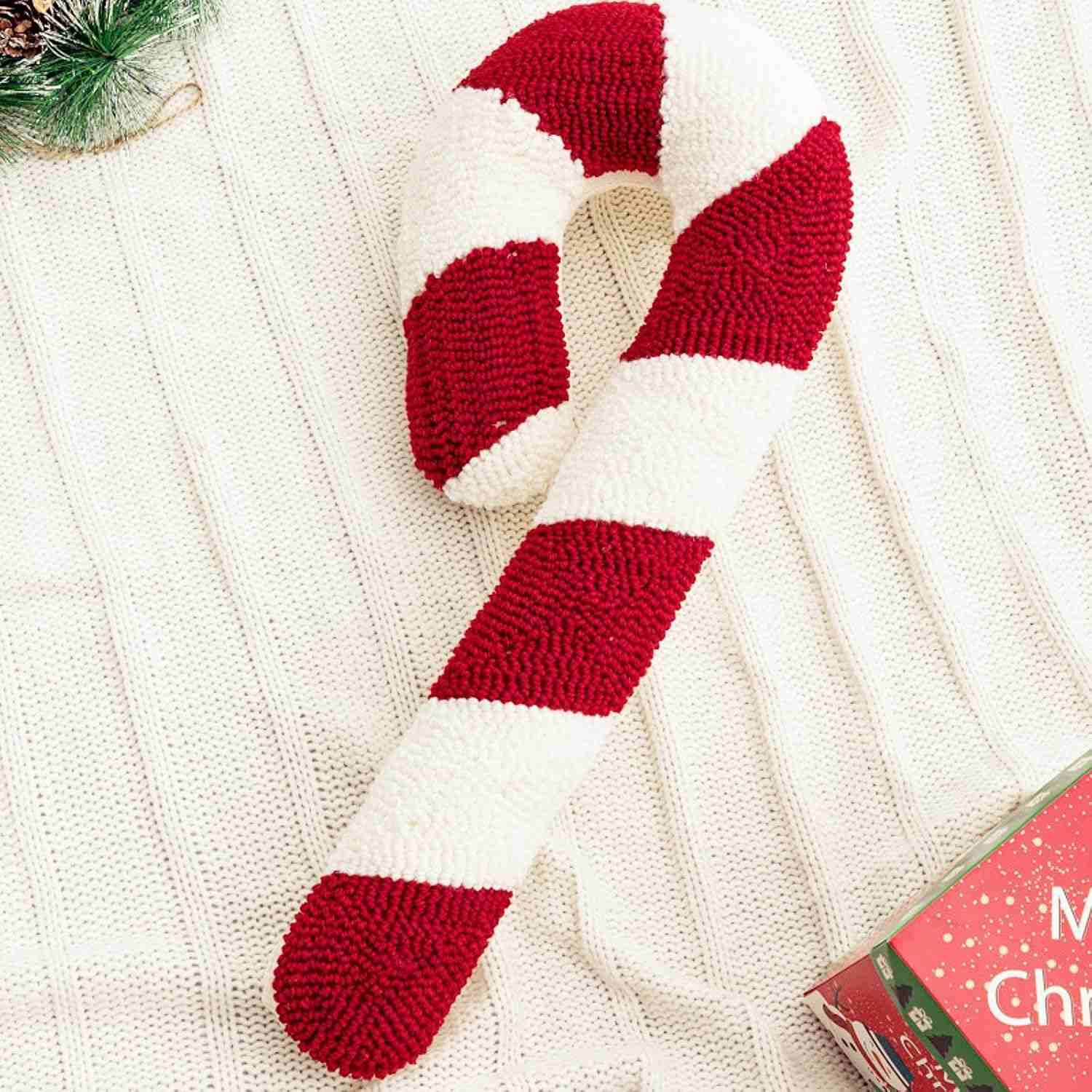 SCSQI Christmas Candy Cane Pillow