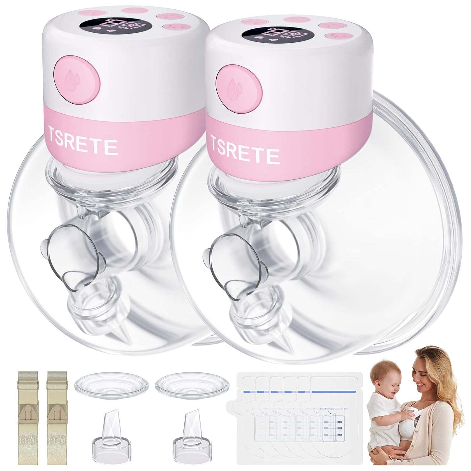 TSRETE Double Wearable Breast Pump