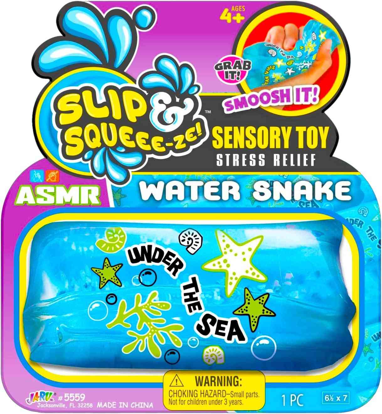 JA-RU Magic Glitter Water Snake Fidget Toy