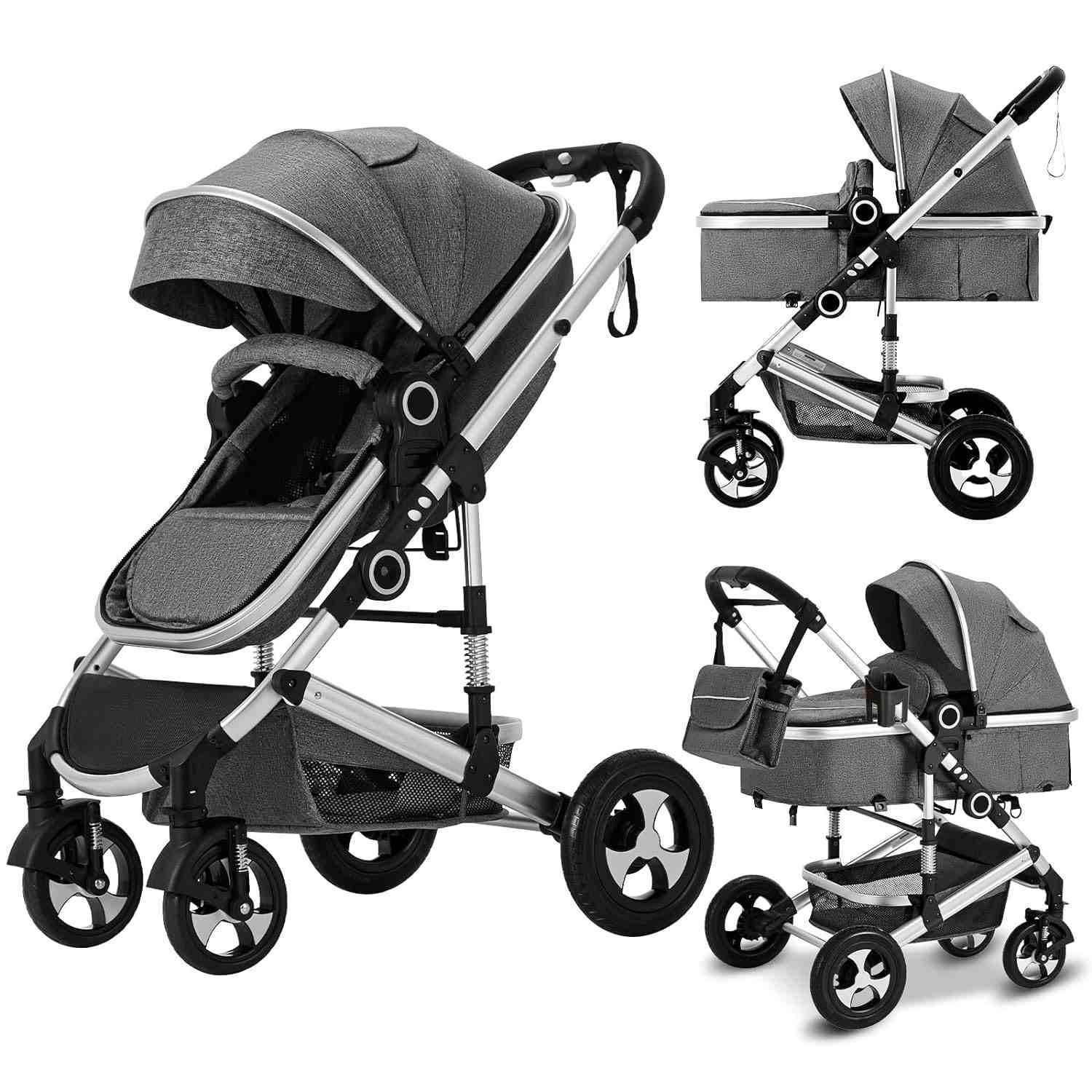 Kinder King 2 in 1 Convertible Baby Stroller