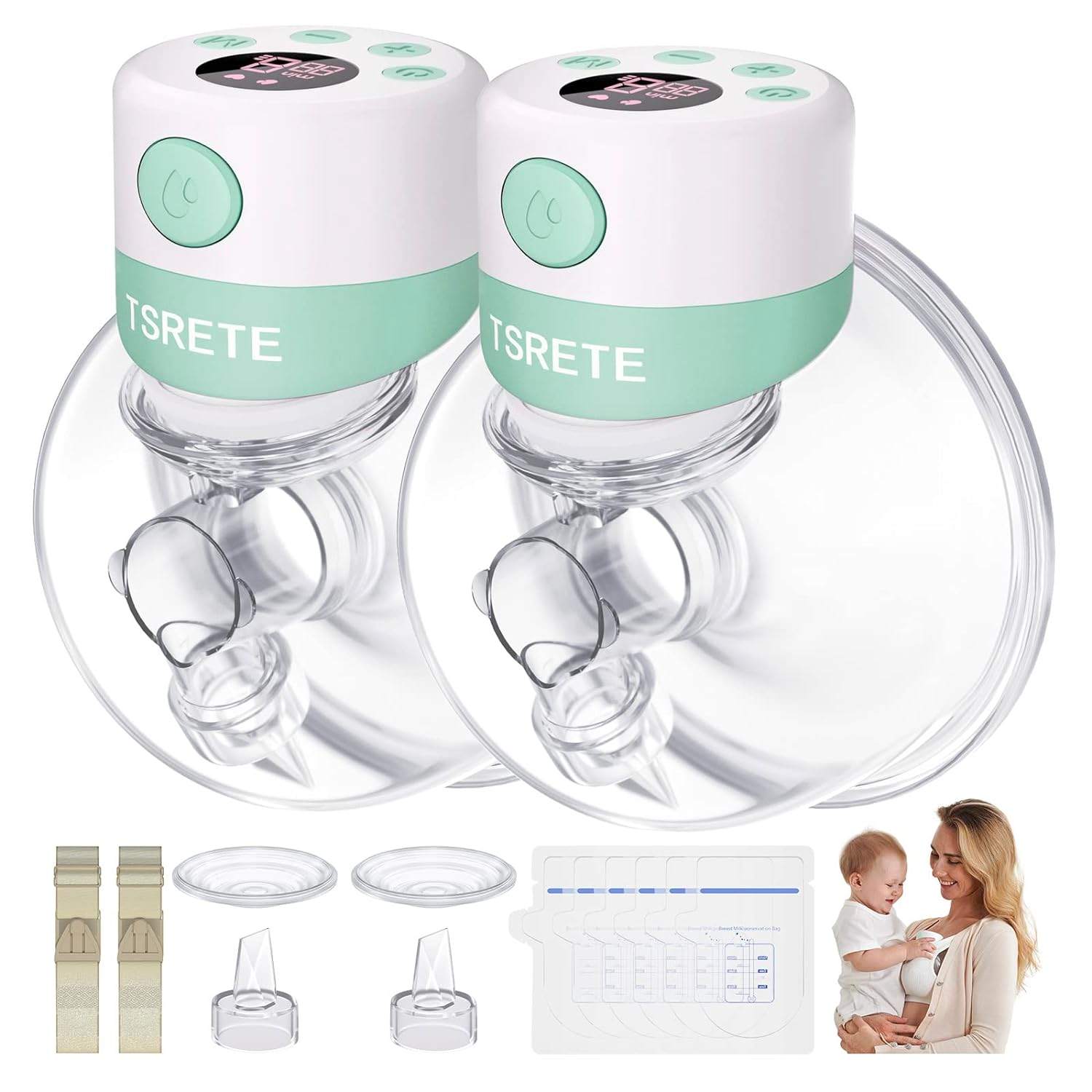 TSRETE Double Wearable Breast Pump