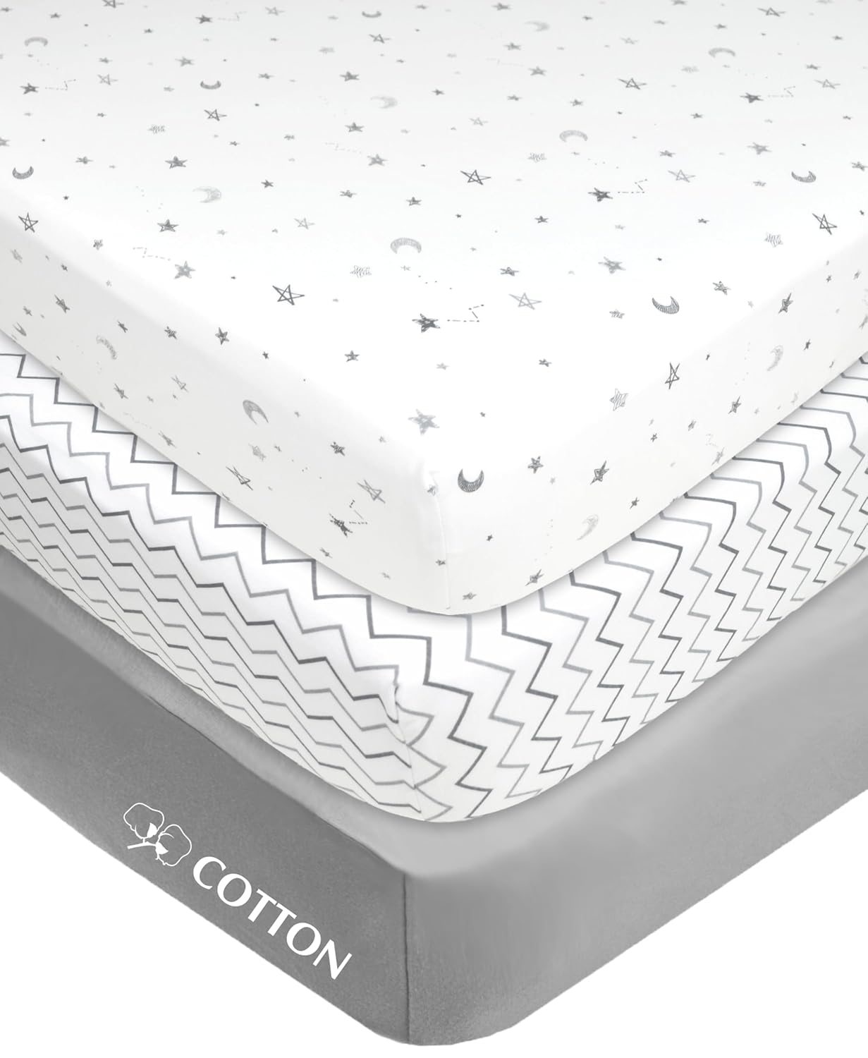 American Baby Company 3 Pack Mini Crib Sheets