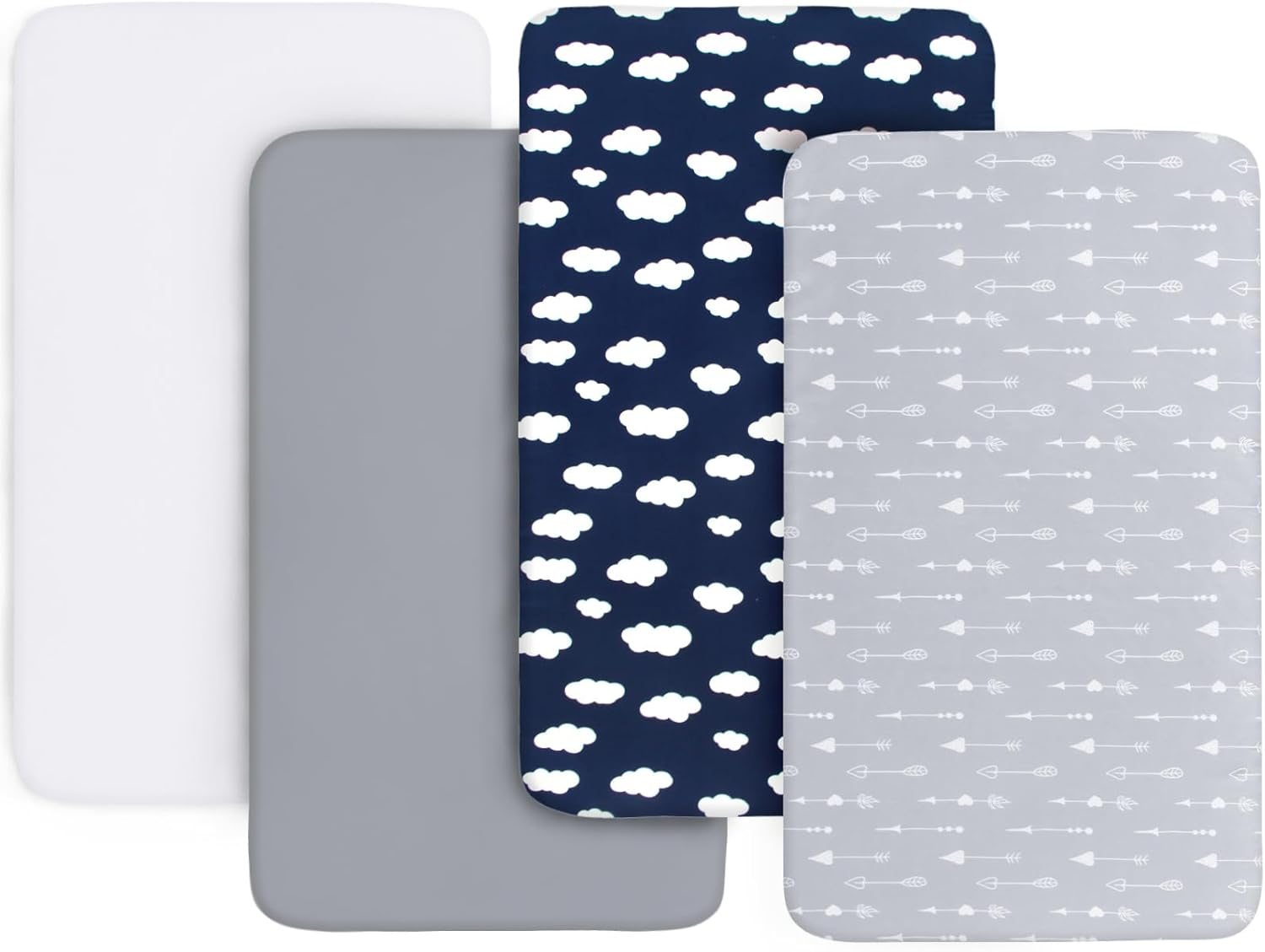 Biloban 4-Pack Fitted Mini Crib Sheets