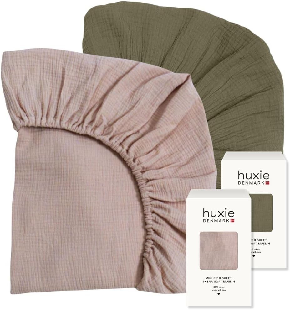 Denmark Super Soft Muslin Mini Crib Sheets