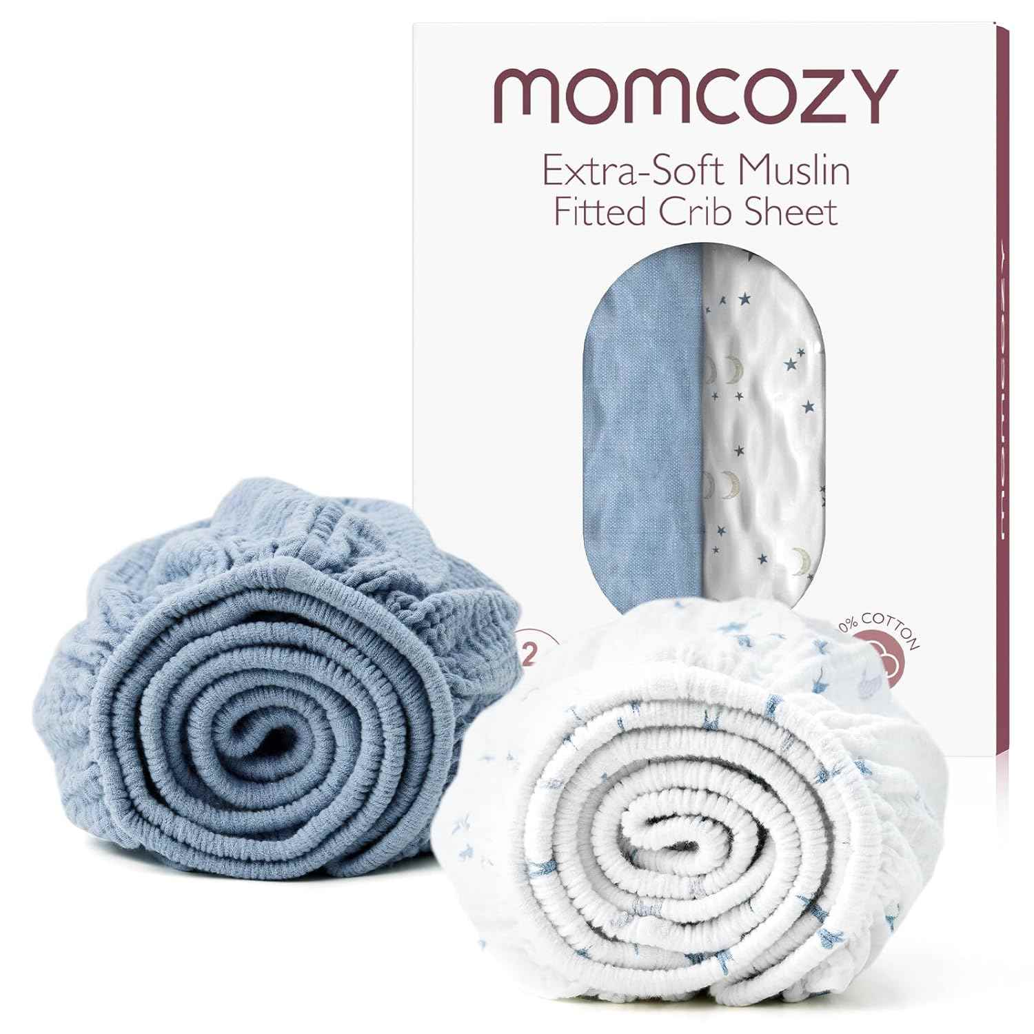 Momcozy Muslin Fitted Mini Crib Sheets