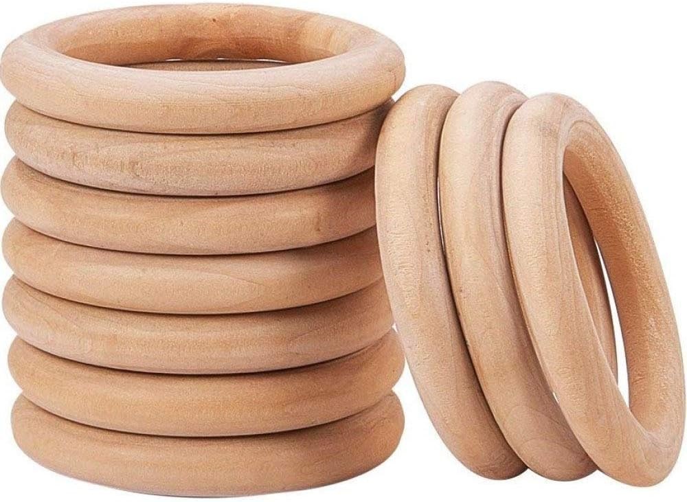 Onwon 10 Pieces Wooden Rings