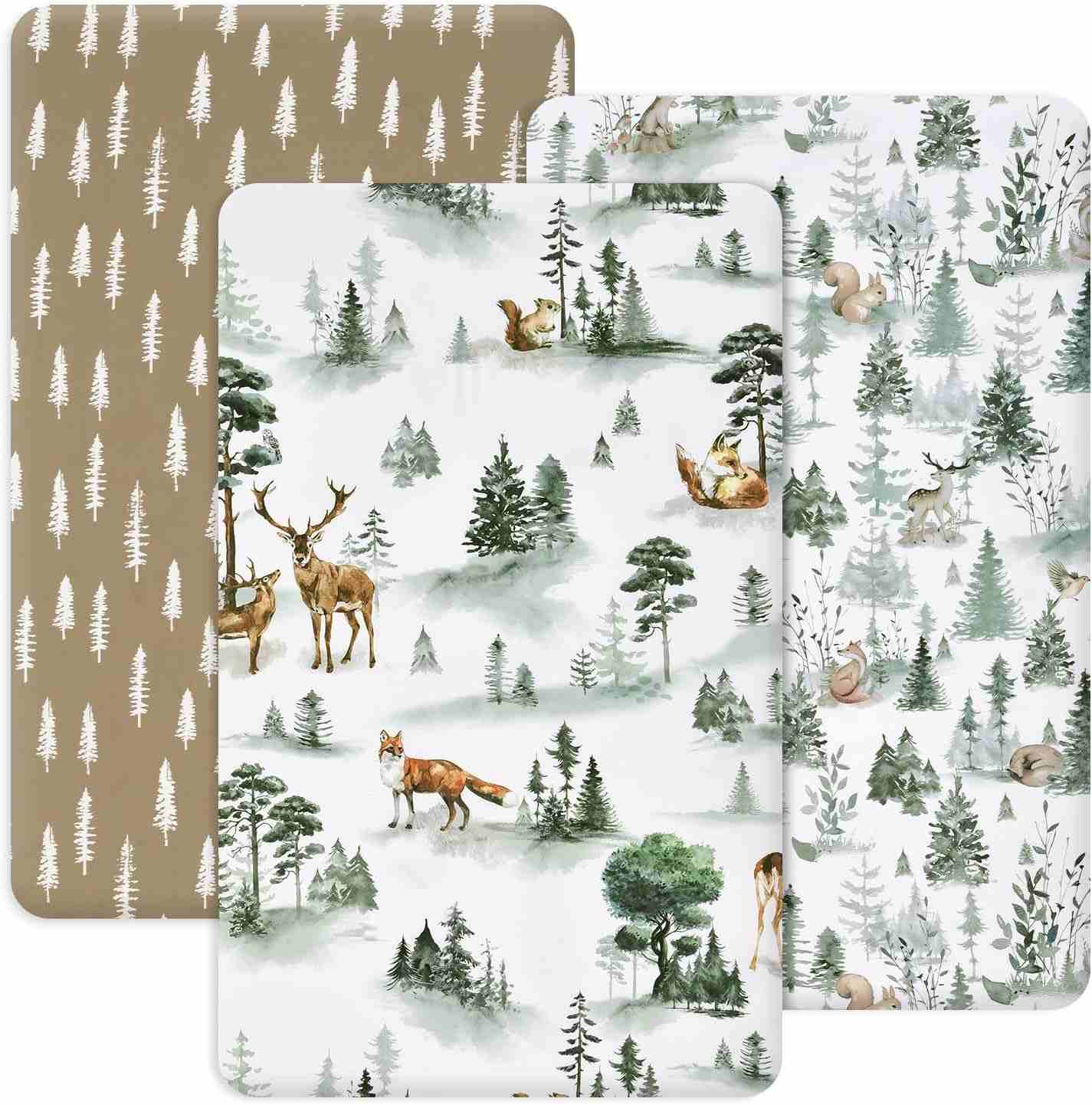 PHF 3 Pack Soft Mini Crib Sheets