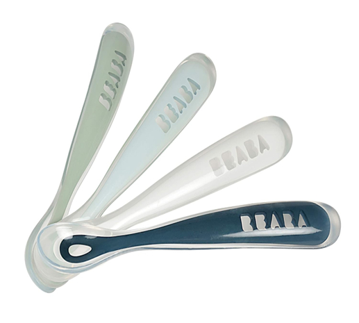 beaba baby's first foods spoon set - gentle on gums