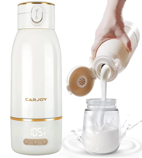 carjoy portable bottle warmer - travel friendly