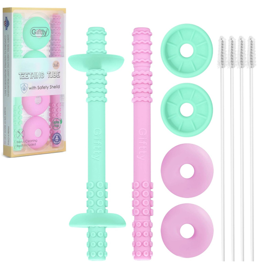 giftty teething tube - great design