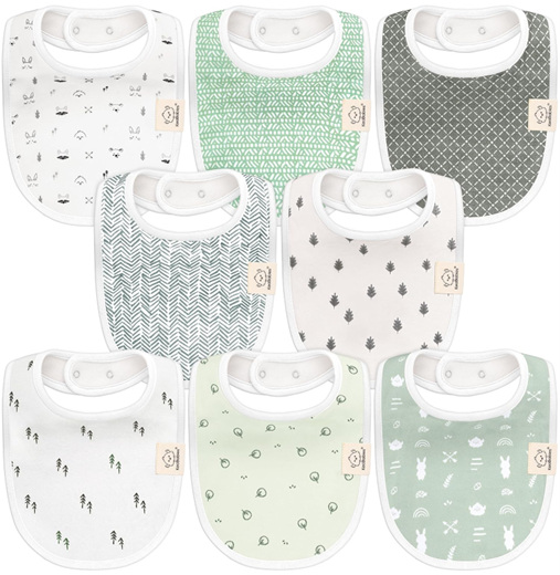 keababies 8-pack organic teething bibs - runner up