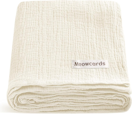 meowcards muslin blanket - fade resistant