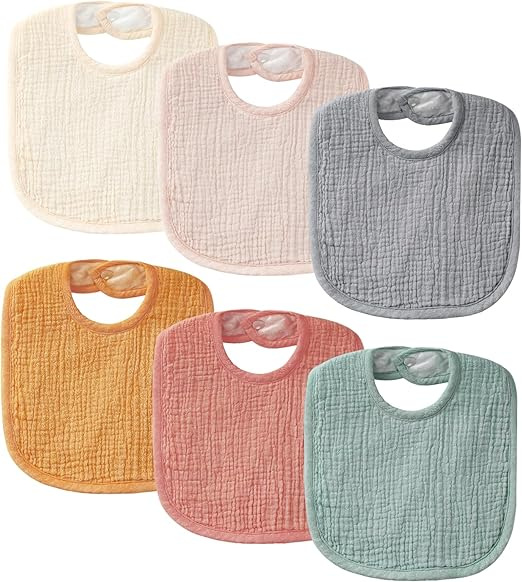 poikshark muslin baby teething bibs - best value