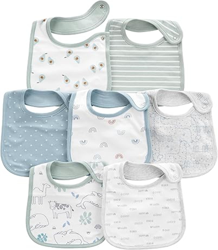 simple joys by carter's 7-pack teething bibs - triple-layer lining