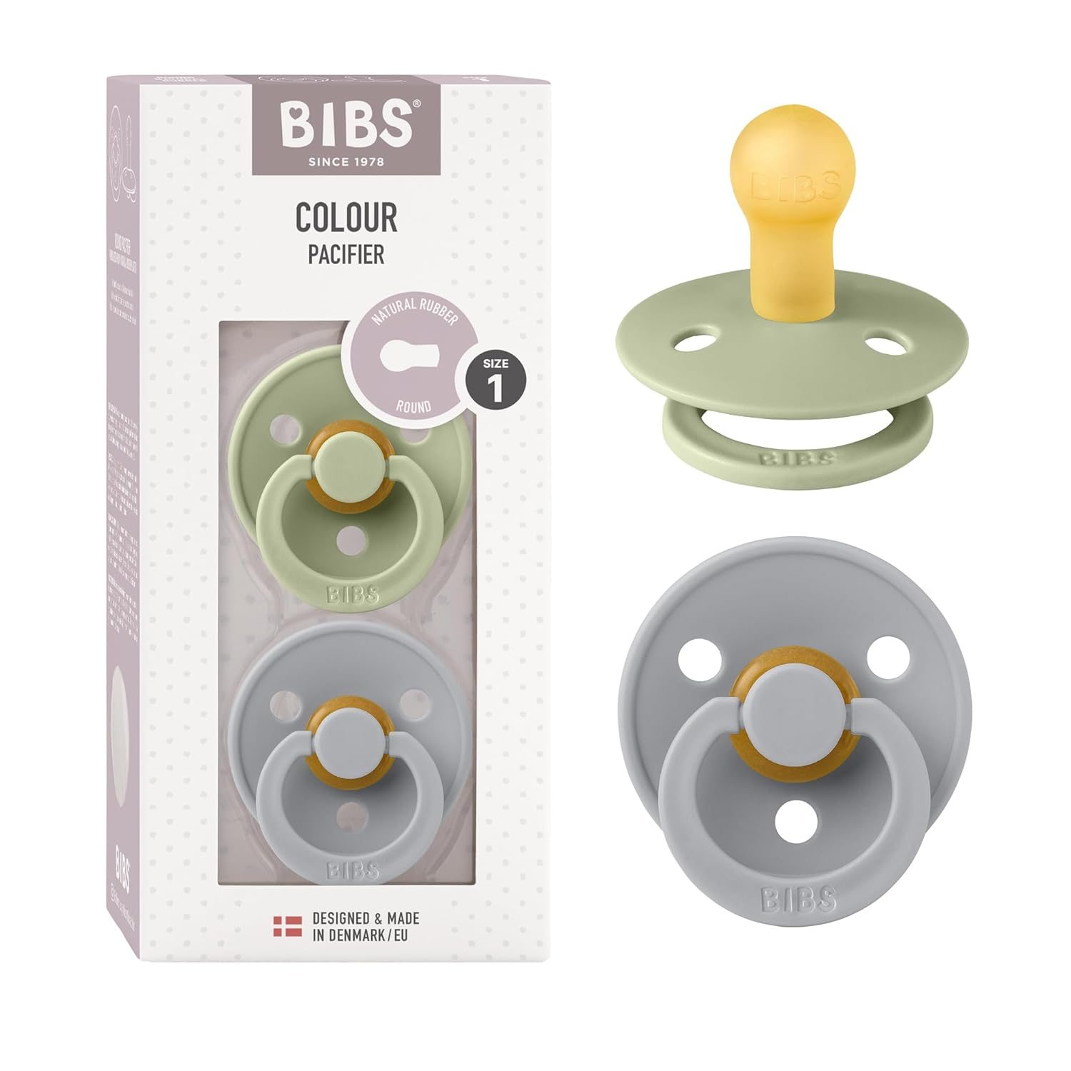 BIBS Natural Rubber Baby Pacifier
