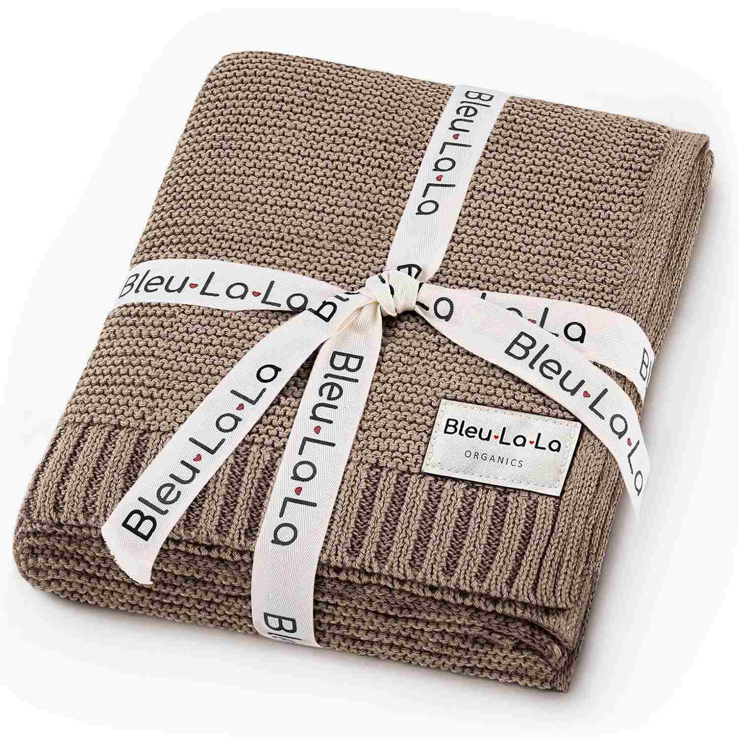 Bleu La La Organic Cotton Baby Swaddle Blanket