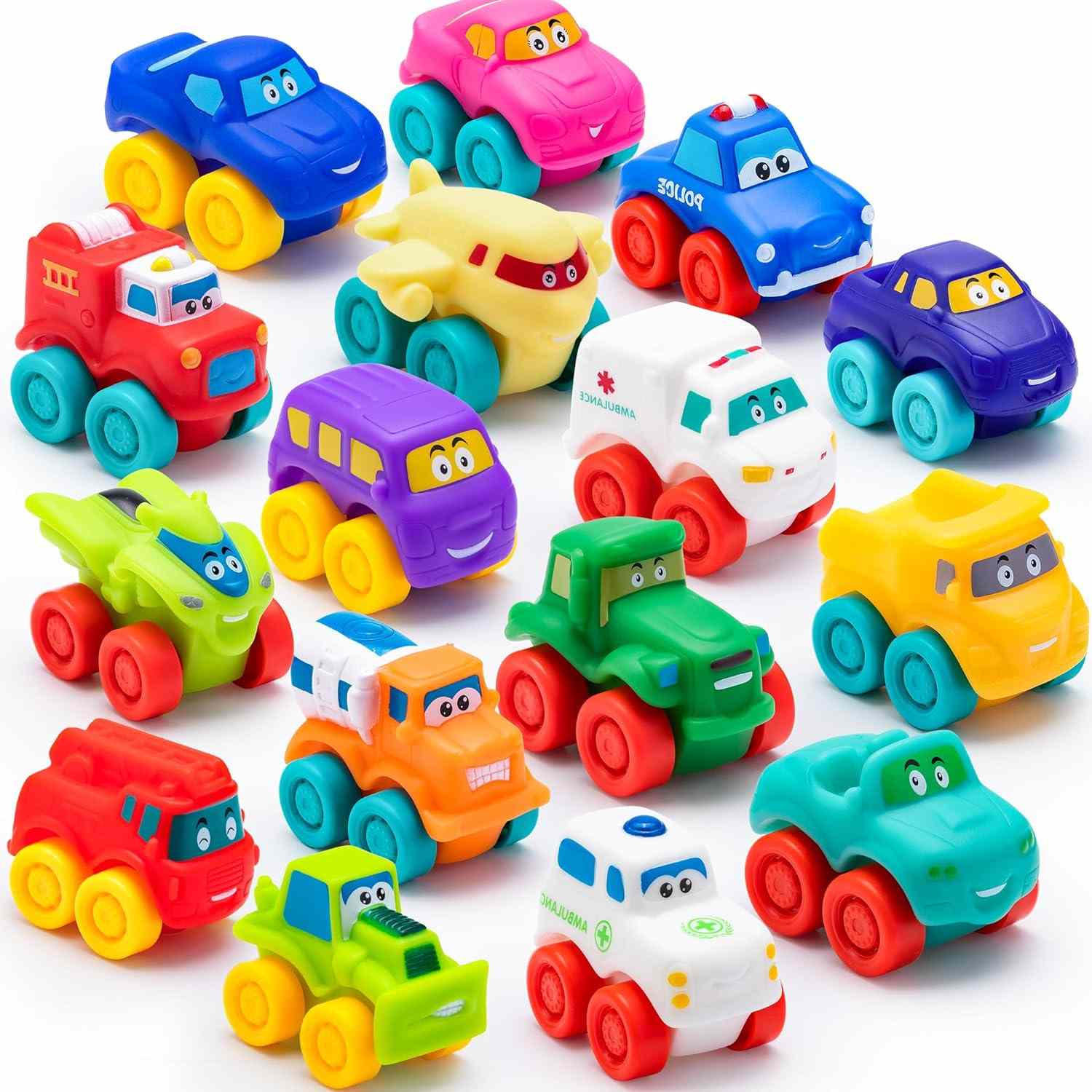 JOYIN Cartoon Cars Soft Toy Set