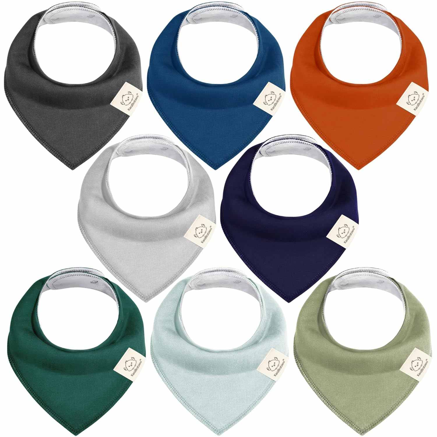 KeaBabies 8-Pack Bandana Drool Bibs