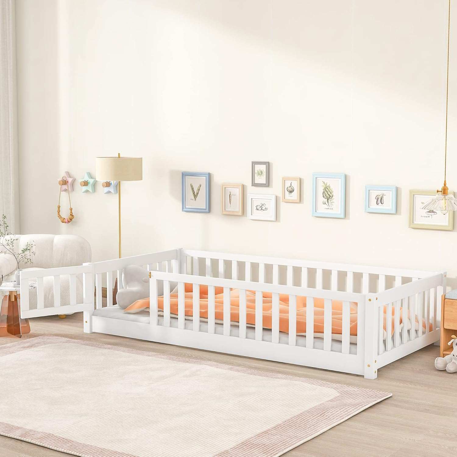 LostCat Twin Size Toddler Floor Bed Frame