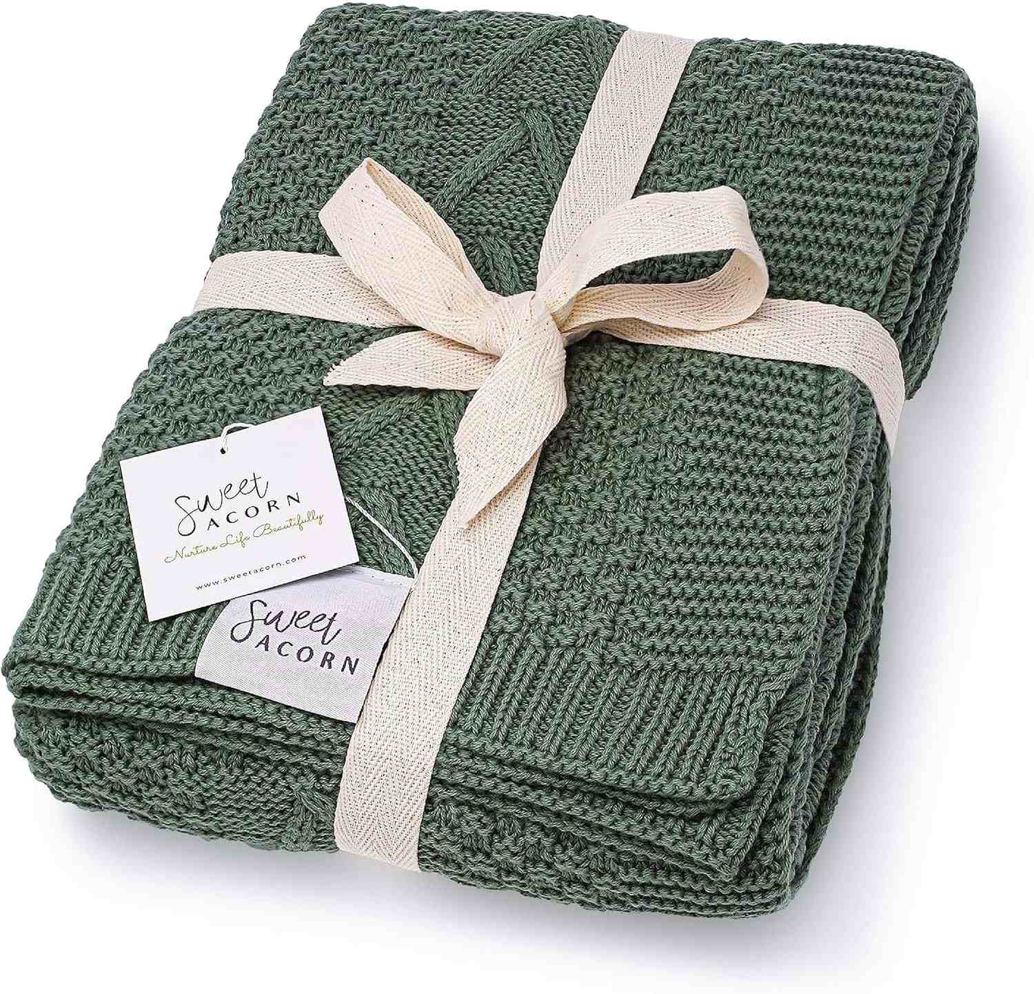 Sweet Acorn Knit Baby Blanket