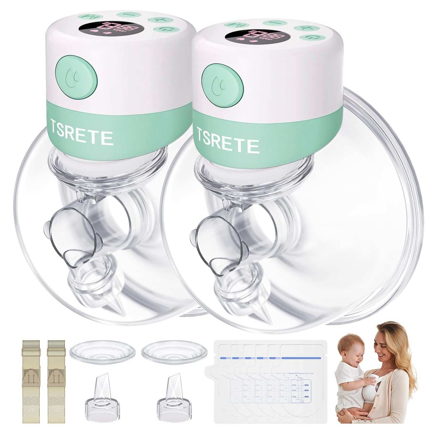 TSRETE Double Wearable Breast Pump