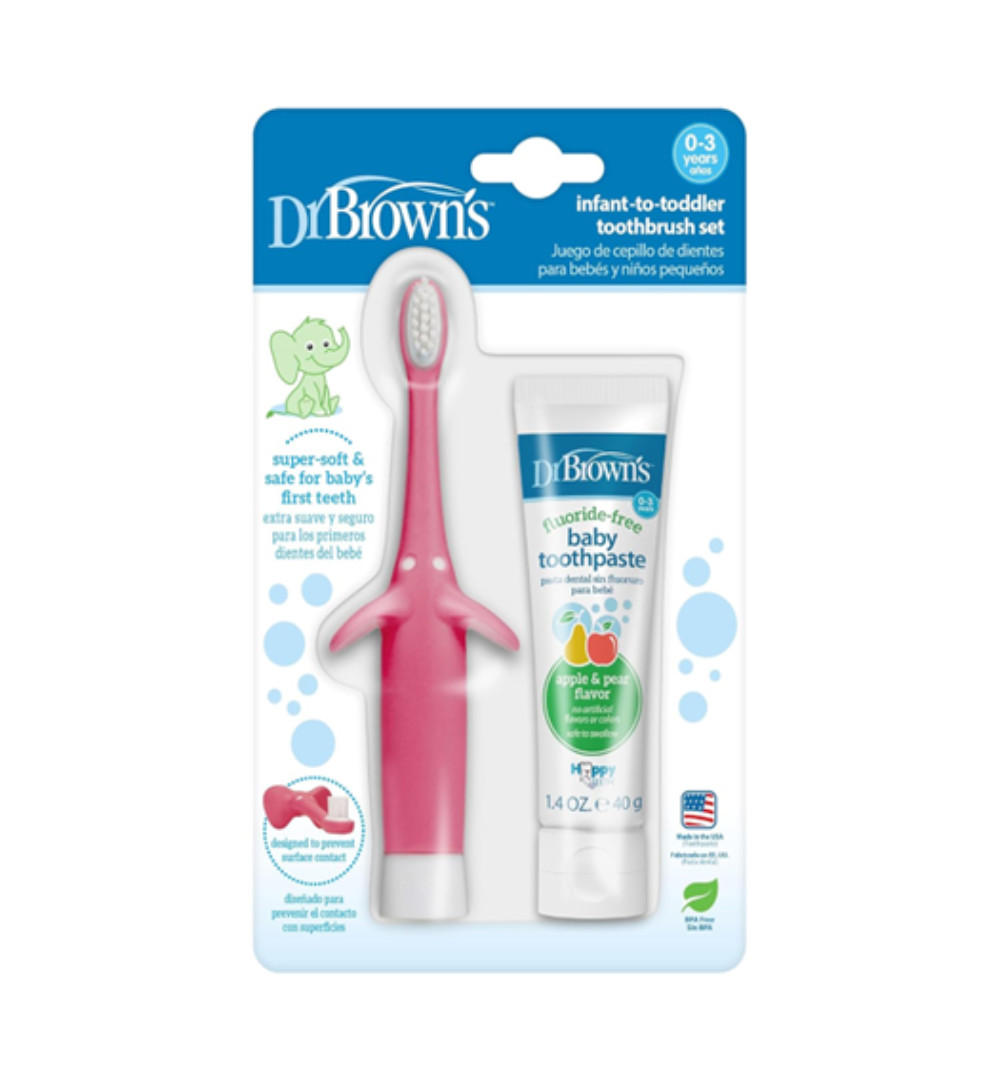 dr. brown's training toothbrush set - our top pick alternative