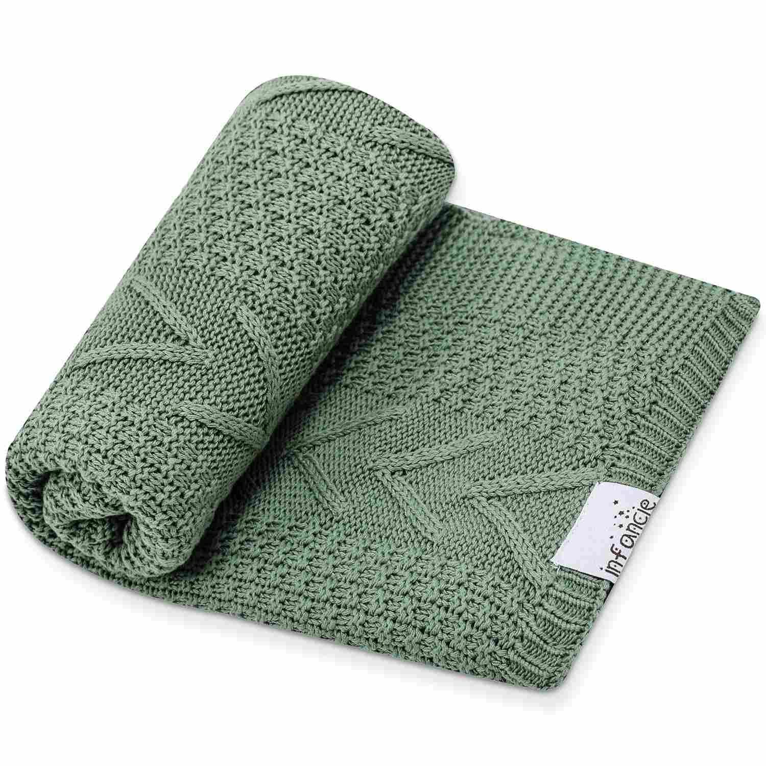 infancie Ultra-Soft Organic Cotton Knit Baby Blanket