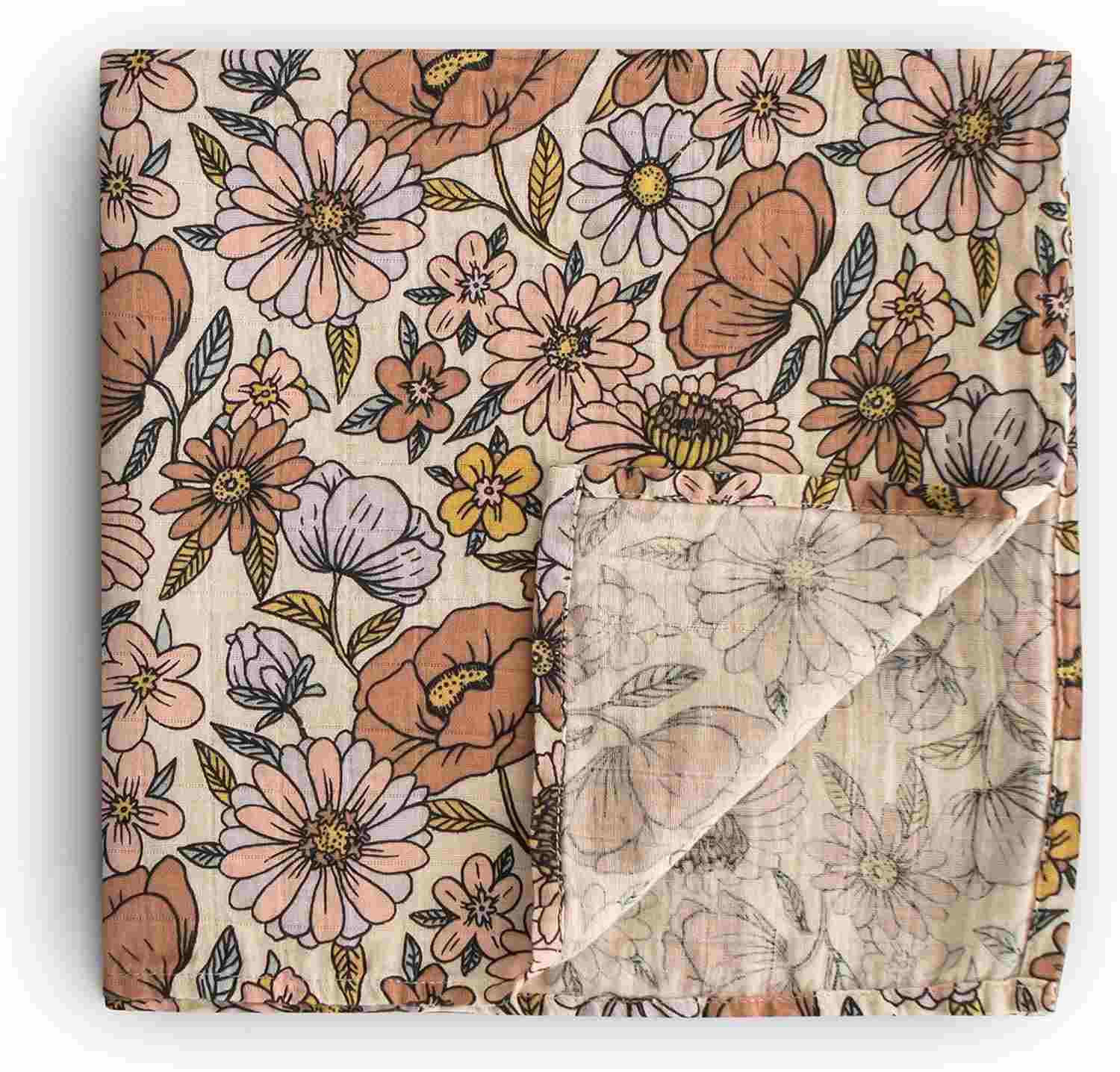 mushie Muslin Baby Swaddle Blanket