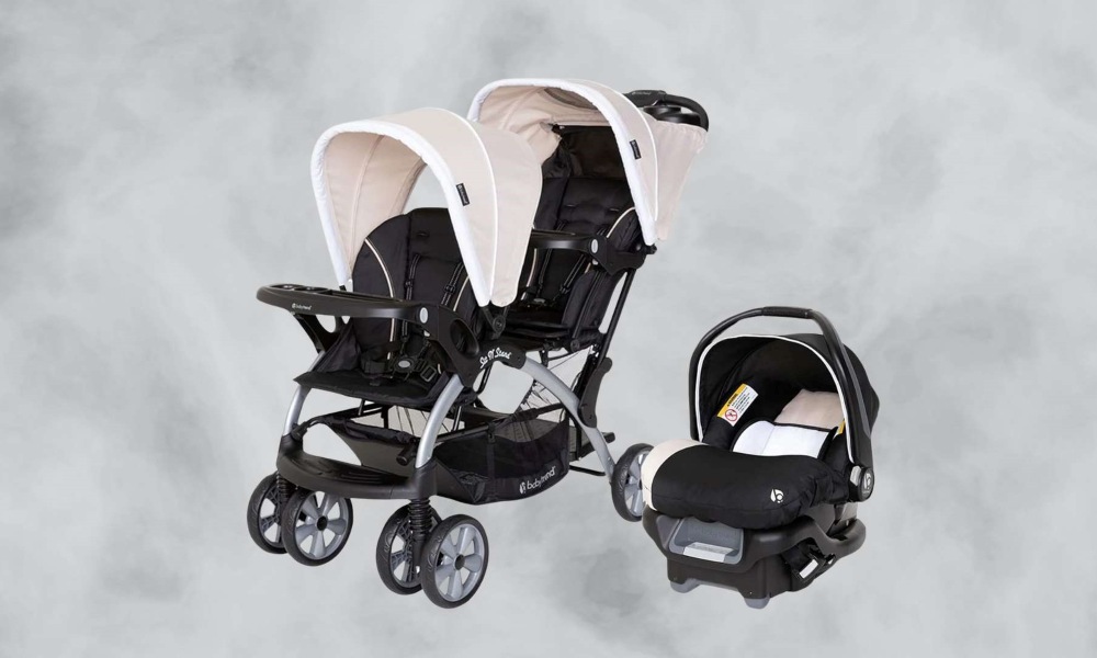 Double Stroller with Car Seat
