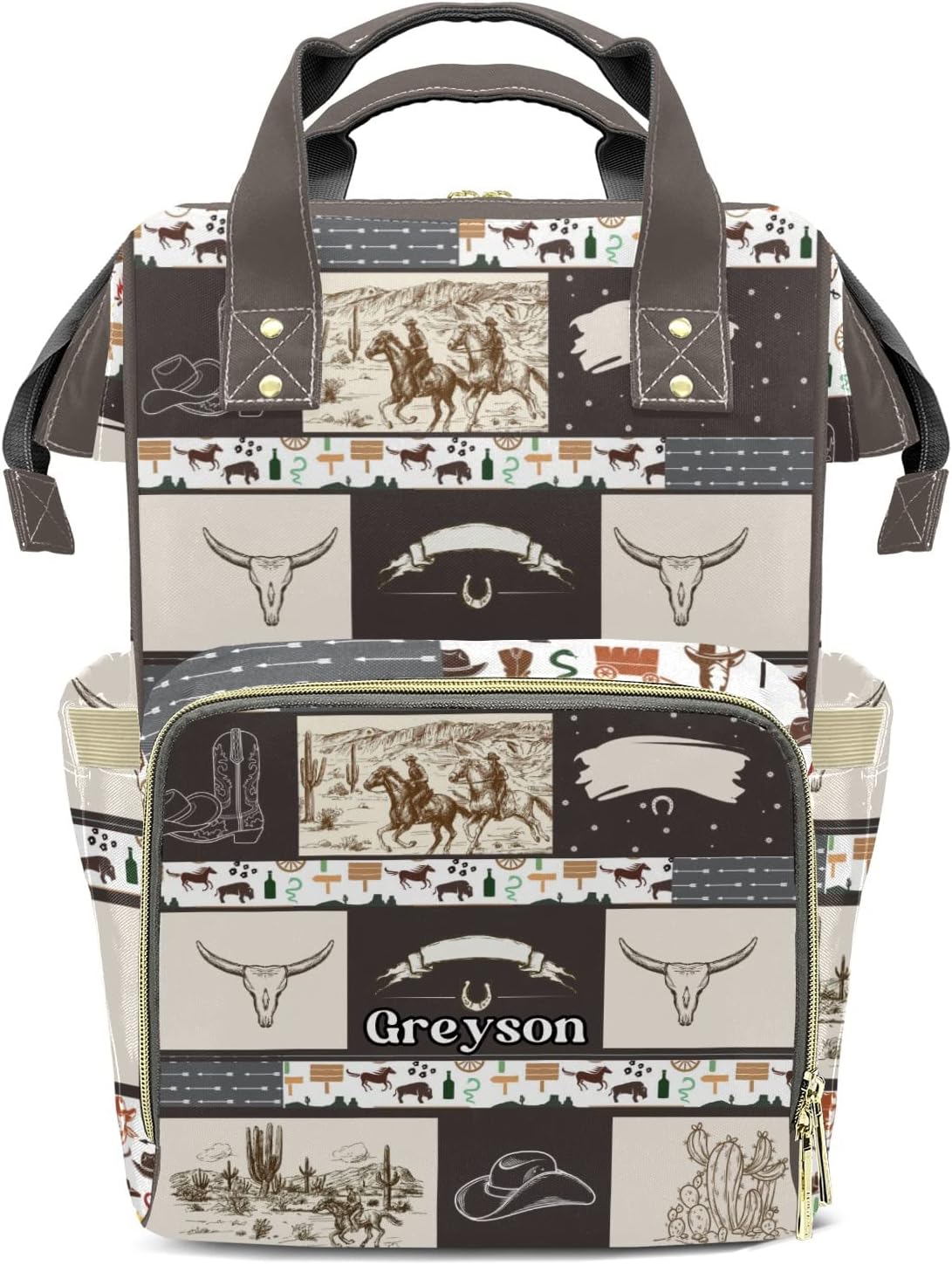EasyeeUMe Western Vintage Diaper Bag