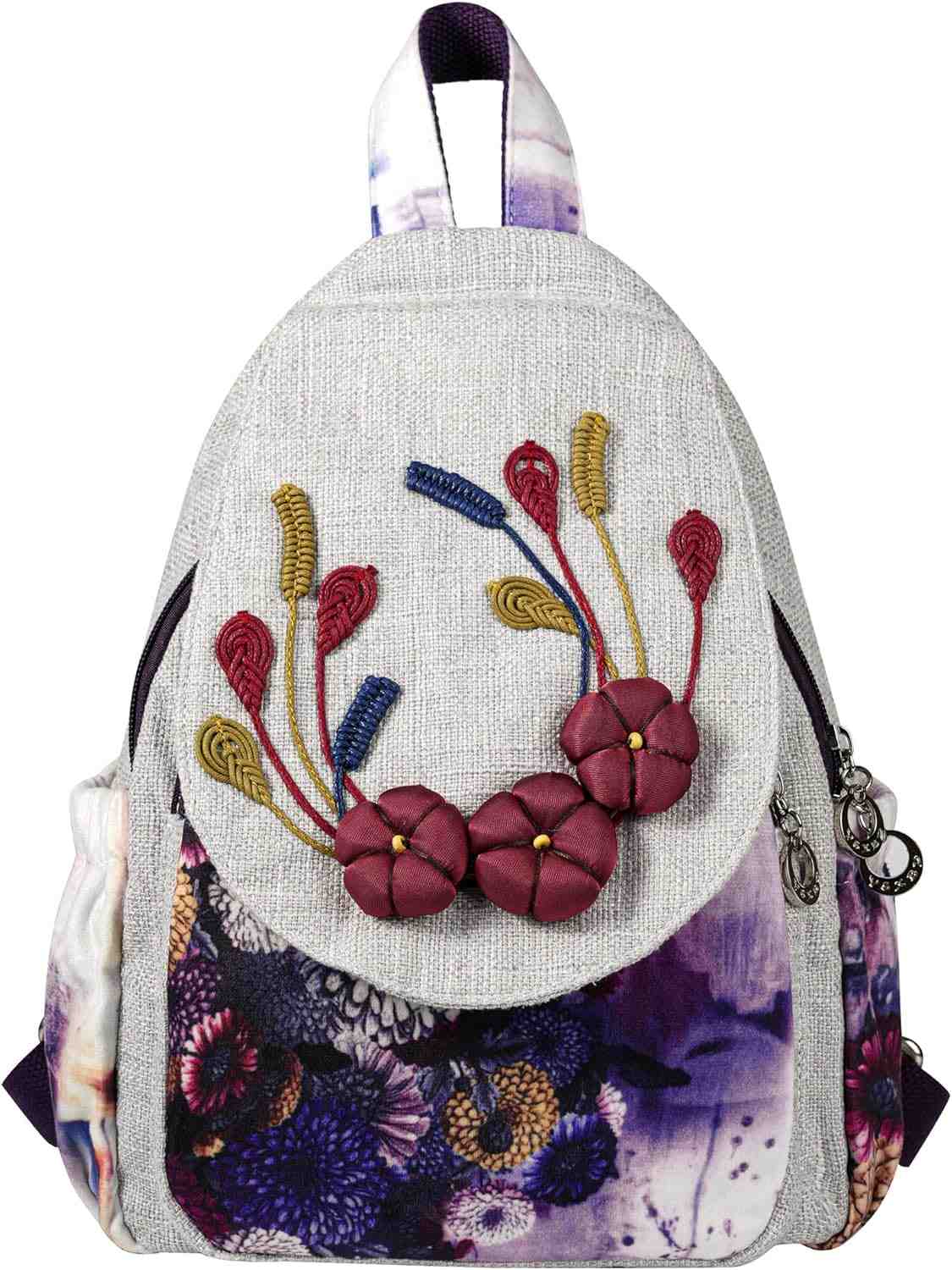 YIMOYICAI Corduroy Crochet Backpack